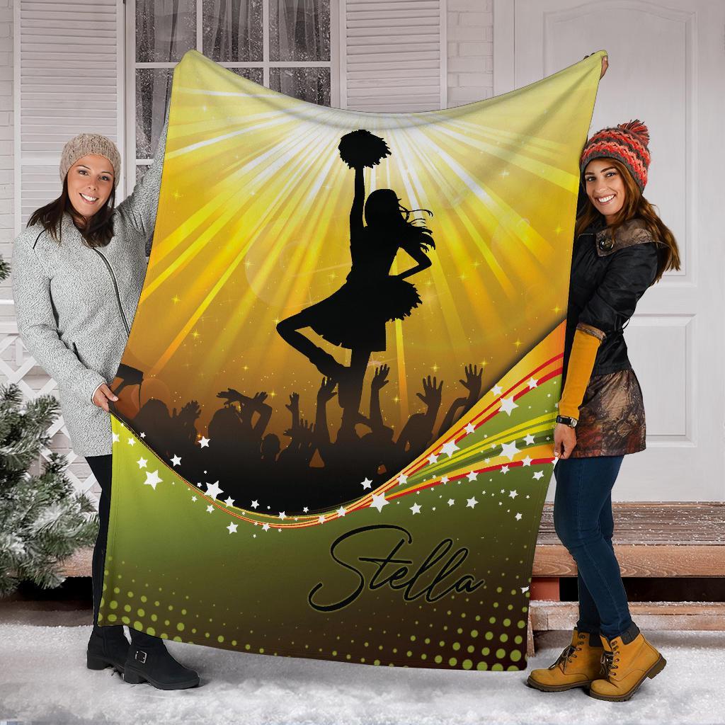 litzzy Personalized Cheerleader Fleece Blanket - Lath1911202Ki Quilt Blanket   