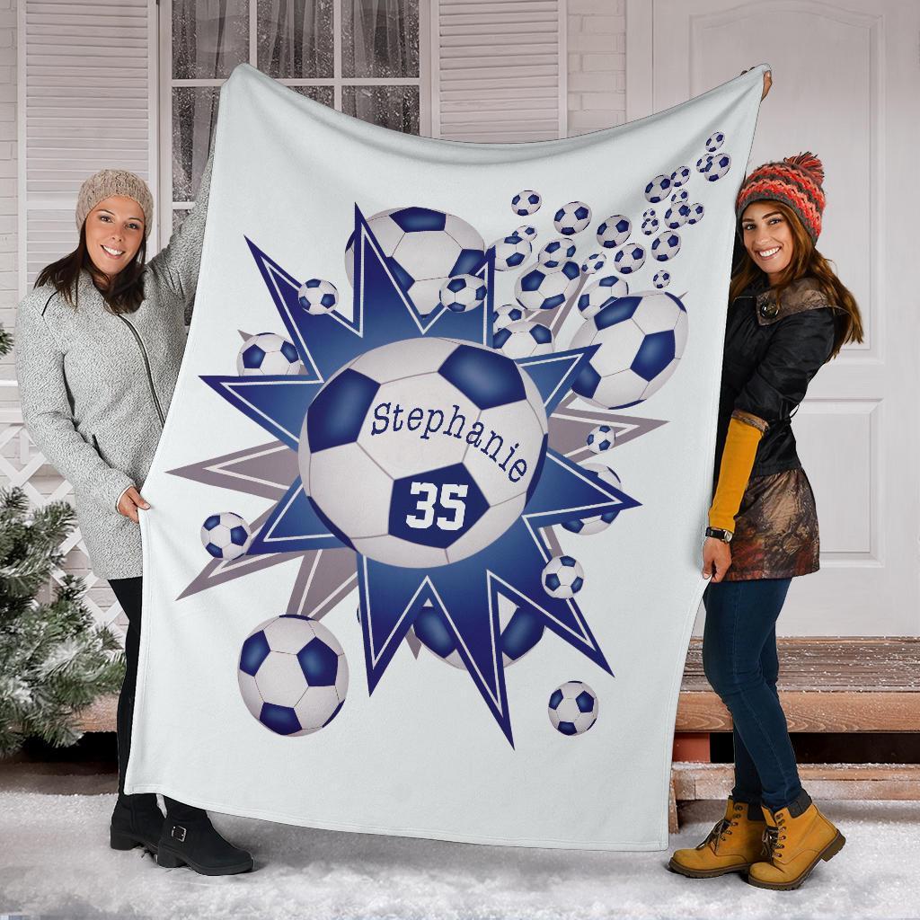litzzy Personalized Soccer Blowout Fleece Blanket - Tltm2411202 Quilt Blanket   
