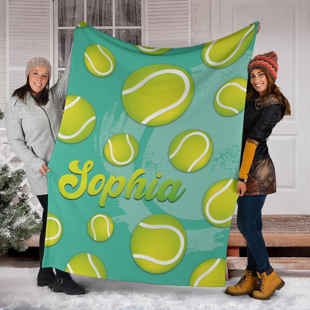 litzzy Personalized Tennis Fleece Blanket - Latg2311202 Quilt Blanket TEAL 50 X 60 