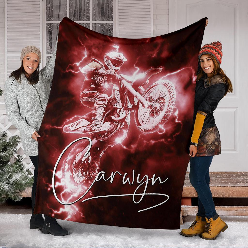 litzzy Personalized Motorcycle Fleece Blanket - Lath1311204 Quilt Blanket   