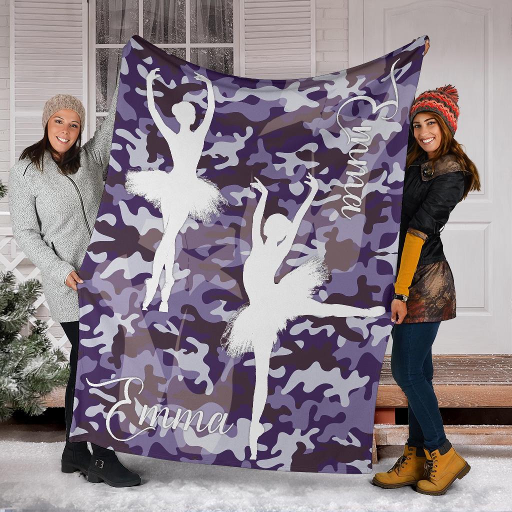 litzzy Personalized Ballet Fleece Blanket - Latg2311201 Quilt Blanket   