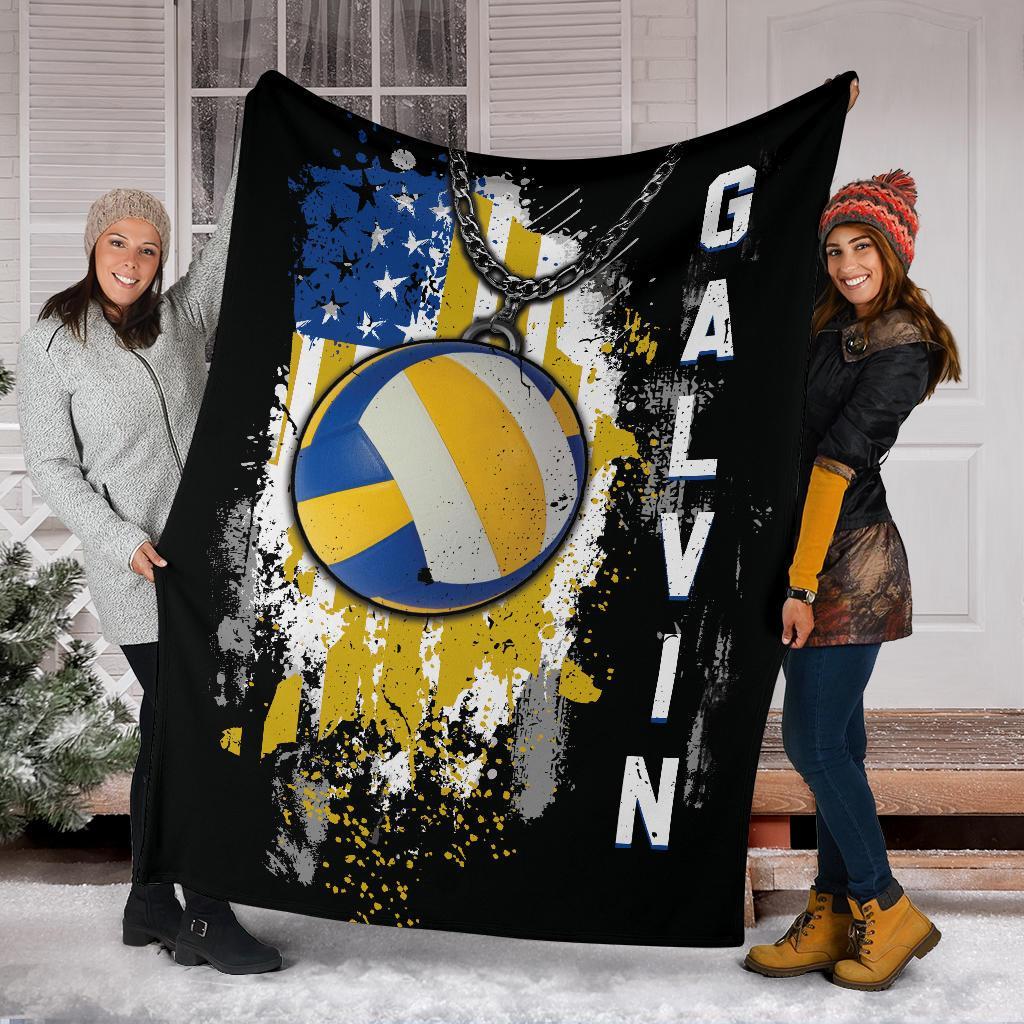litzzy Personalized Sport Us Flag Fleece Blanket - Lath1011201 Quilt Blanket   