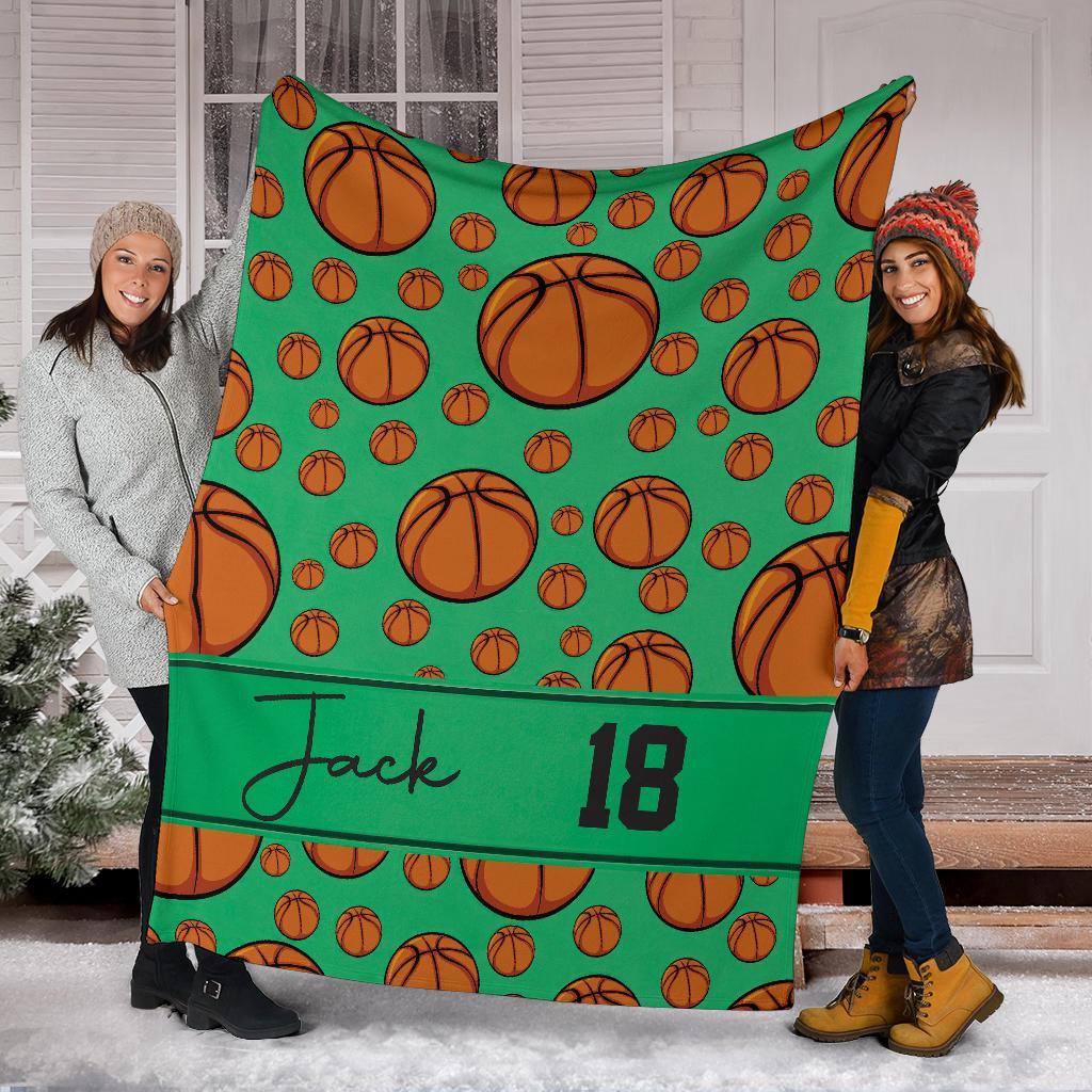 litzzy Personalized Basketball Collection Fleece Blanket - Tltm1211203 Quilt Blanket   