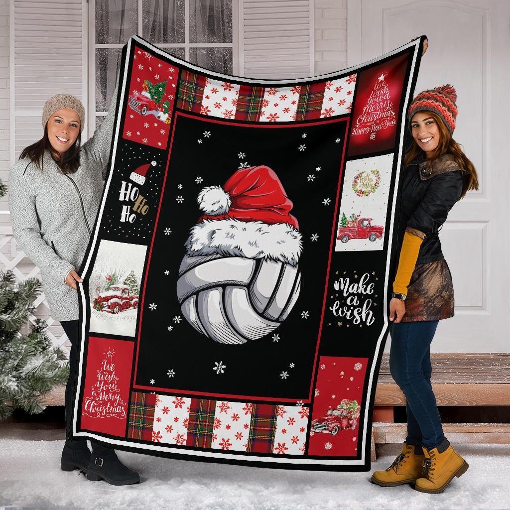 litzzy Sport Santa Xmas Fleece Blanket - Lath2011201 Quilt Blanket VOLLEYBALL 50 x 60 