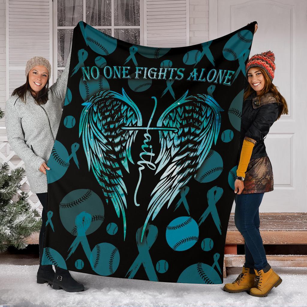 litzzy No One Fights Alone Ball Fleece Blanket - Lath3011203 Quilt Blanket   