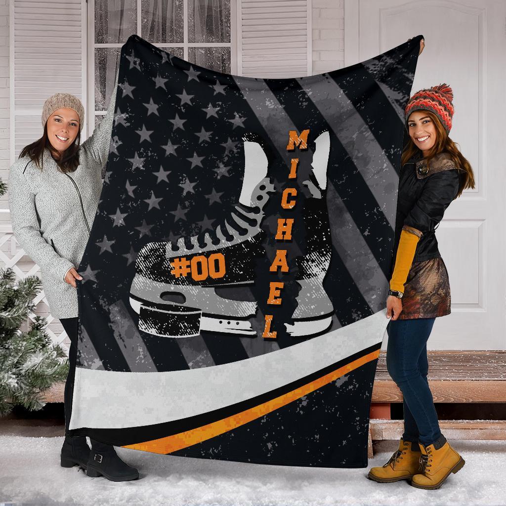 litzzy Personlazied Hockey Crack Fleece Blanket - Lath0911204 Quilt Blanket 3 50 X 60 