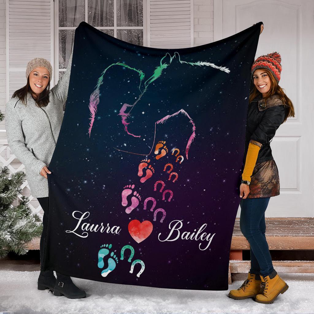 litzzy Personalized Horse Fleece Blanket - Tlnb1611201 Quilt Blanket   
