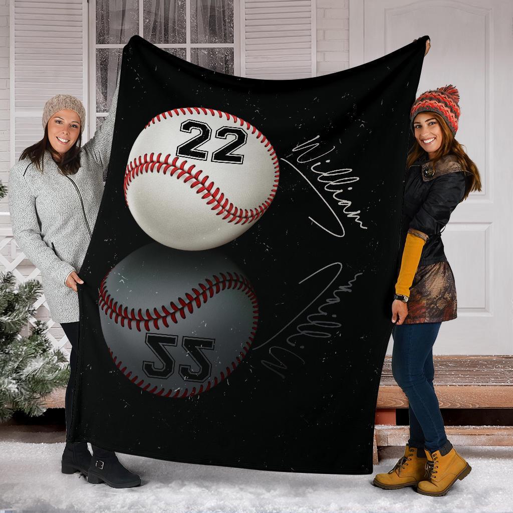litzzy Personalized Sport Reflection Fleece Blanket - Lath1611201 Quilt Blanket BASEBALL 60 x 80 