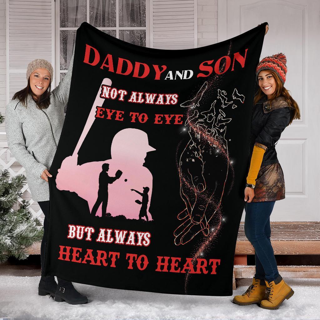 litzzy Baseball Daddy And Son Fleece Blanket - Laci071220 Quilt Blanket   