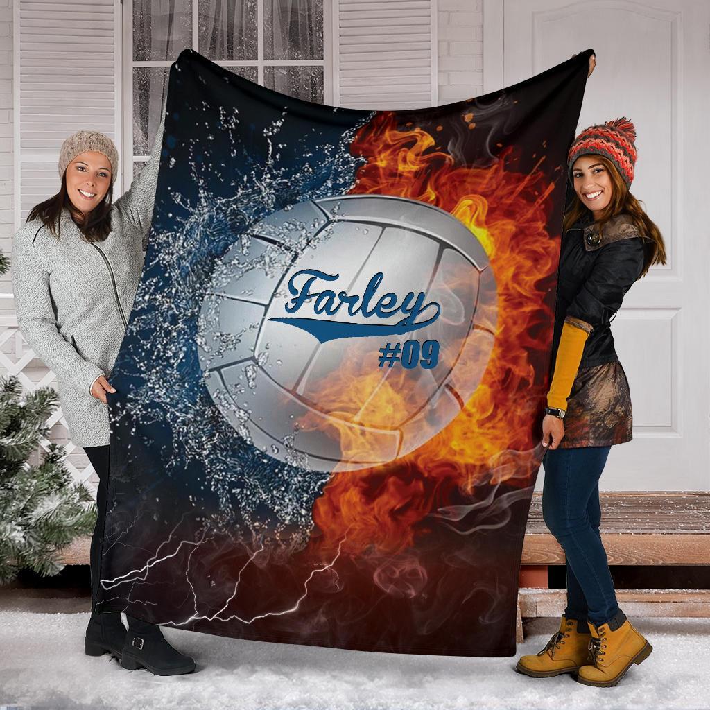 litzzy Personalized Sport Water Fire Fleece Blanket - Lath1611204 Quilt Blanket VOLLEYBALL 50 x 60 
