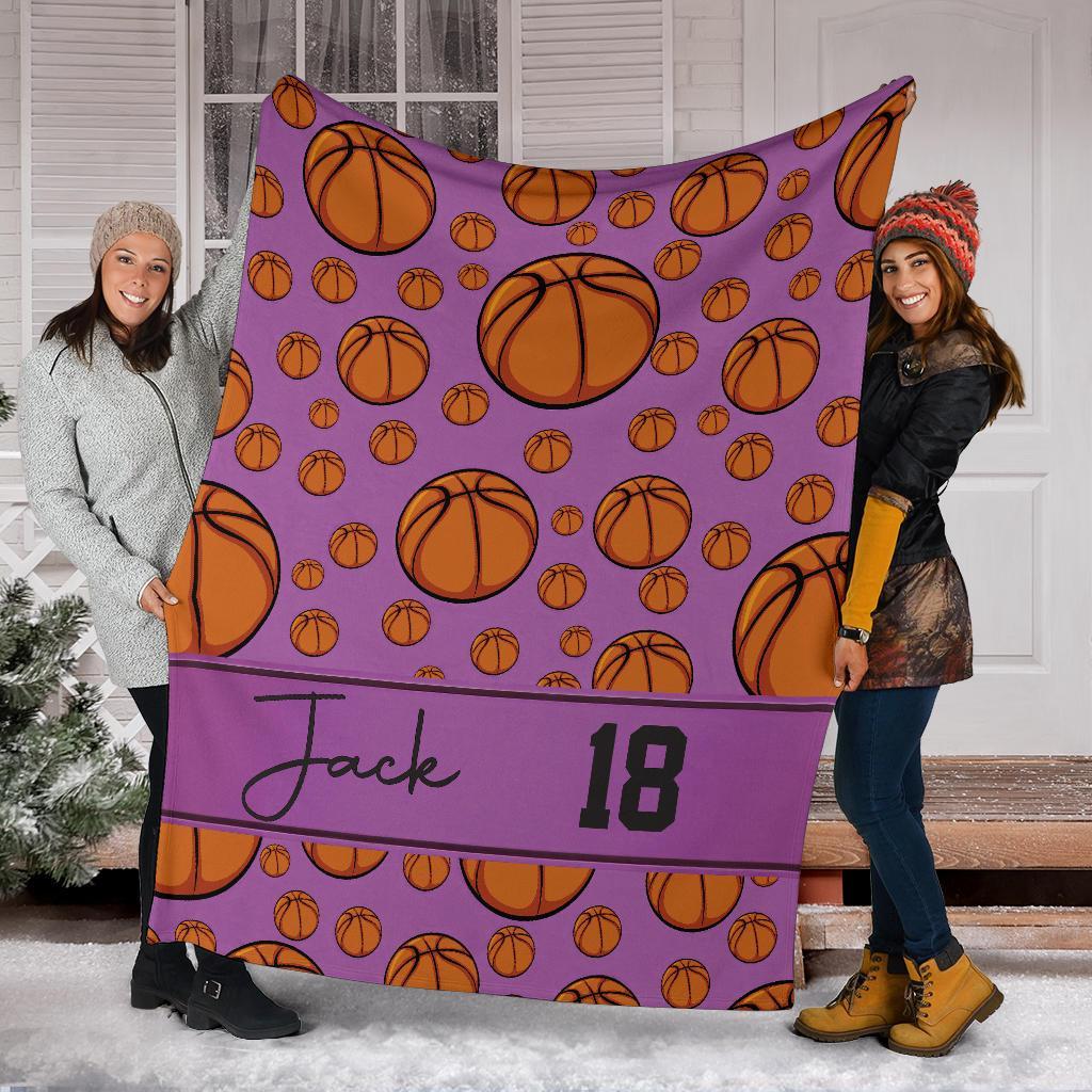litzzy Personalized Basketball Collection Fleece Blanket - Tltm1211203 Quilt Blanket   