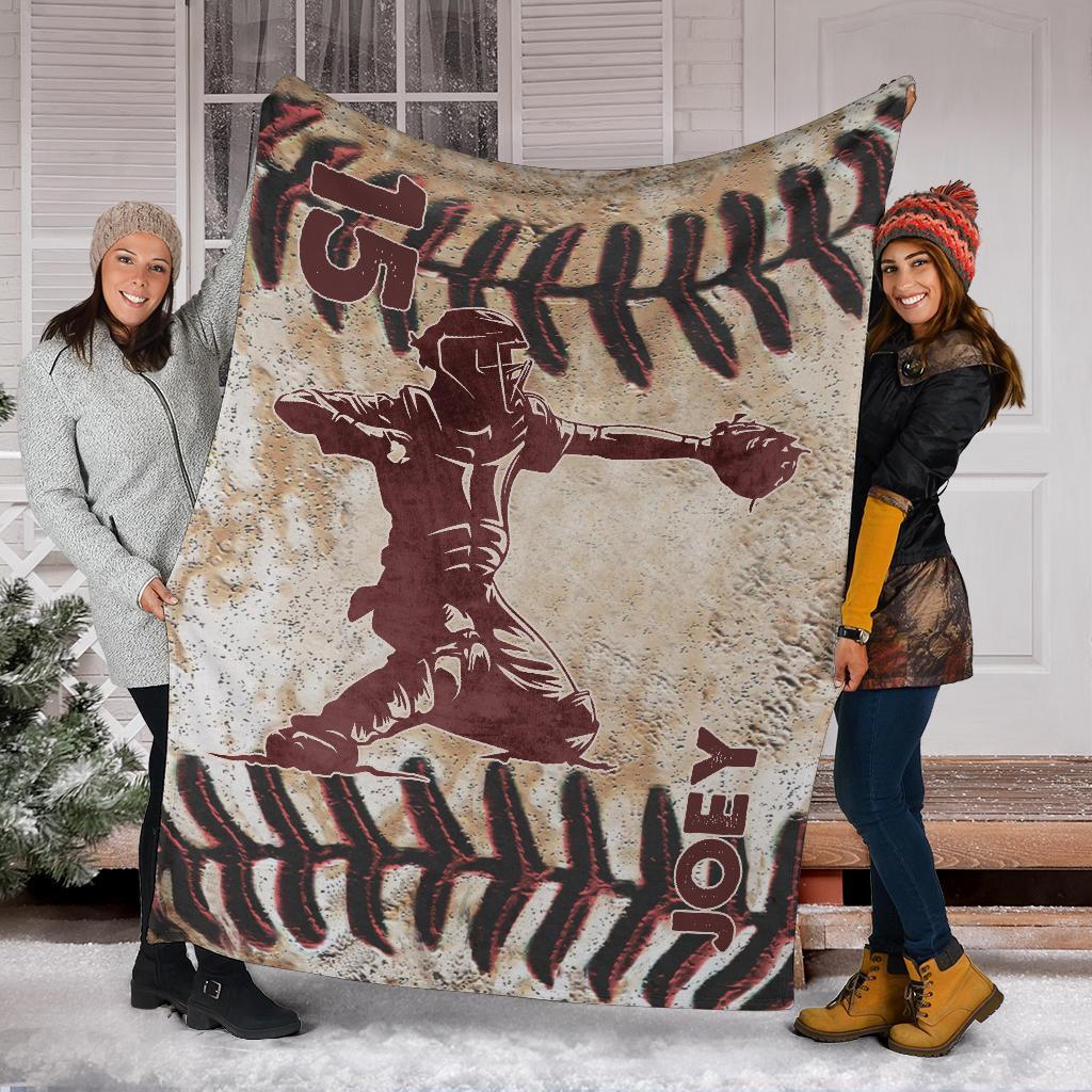 litzzy Personalized Vintage Baseball Player - Nh1708201 Quilt Blanket   