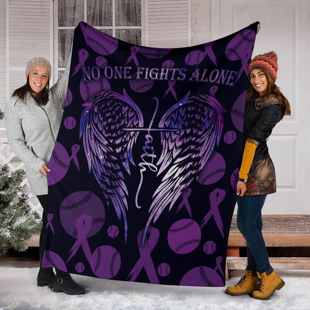litzzy No One Fights Alone Ball Fleece Blanket - Lath3011203 Quilt Blanket   