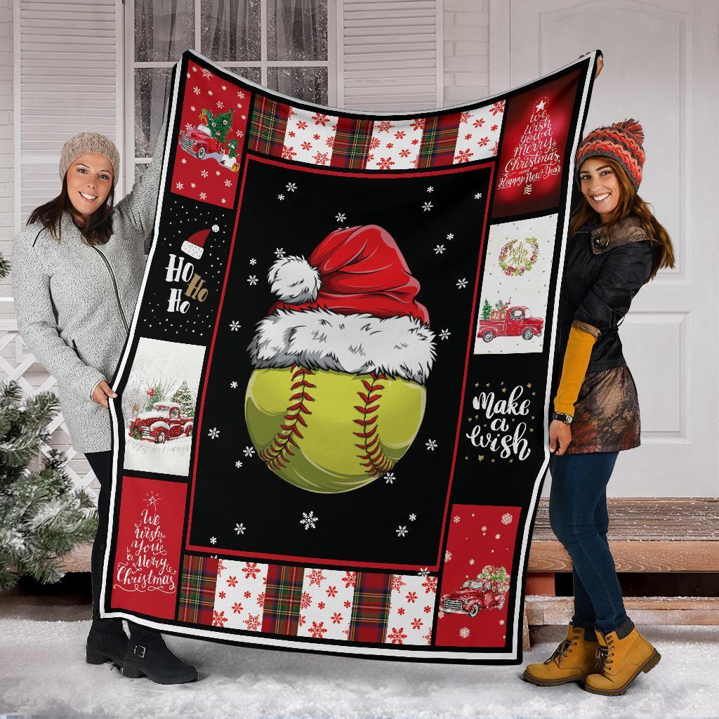 litzzy Sport Santa Xmas Fleece Blanket - Lath2011201 Quilt Blanket   
