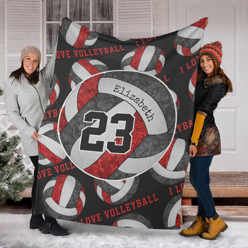 litzzy Black Red White - I Love Vlb Collection Fleece Blanket - Ty0611202 Quilt Blanket   