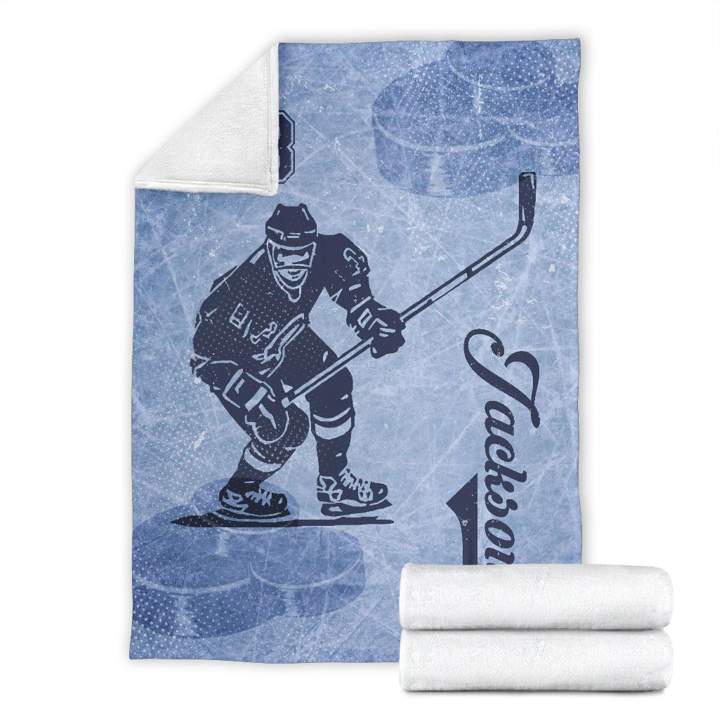 litzzy Personalized Hockey Fleece Blanket - Lath1408206Ki Quilt Blanket   