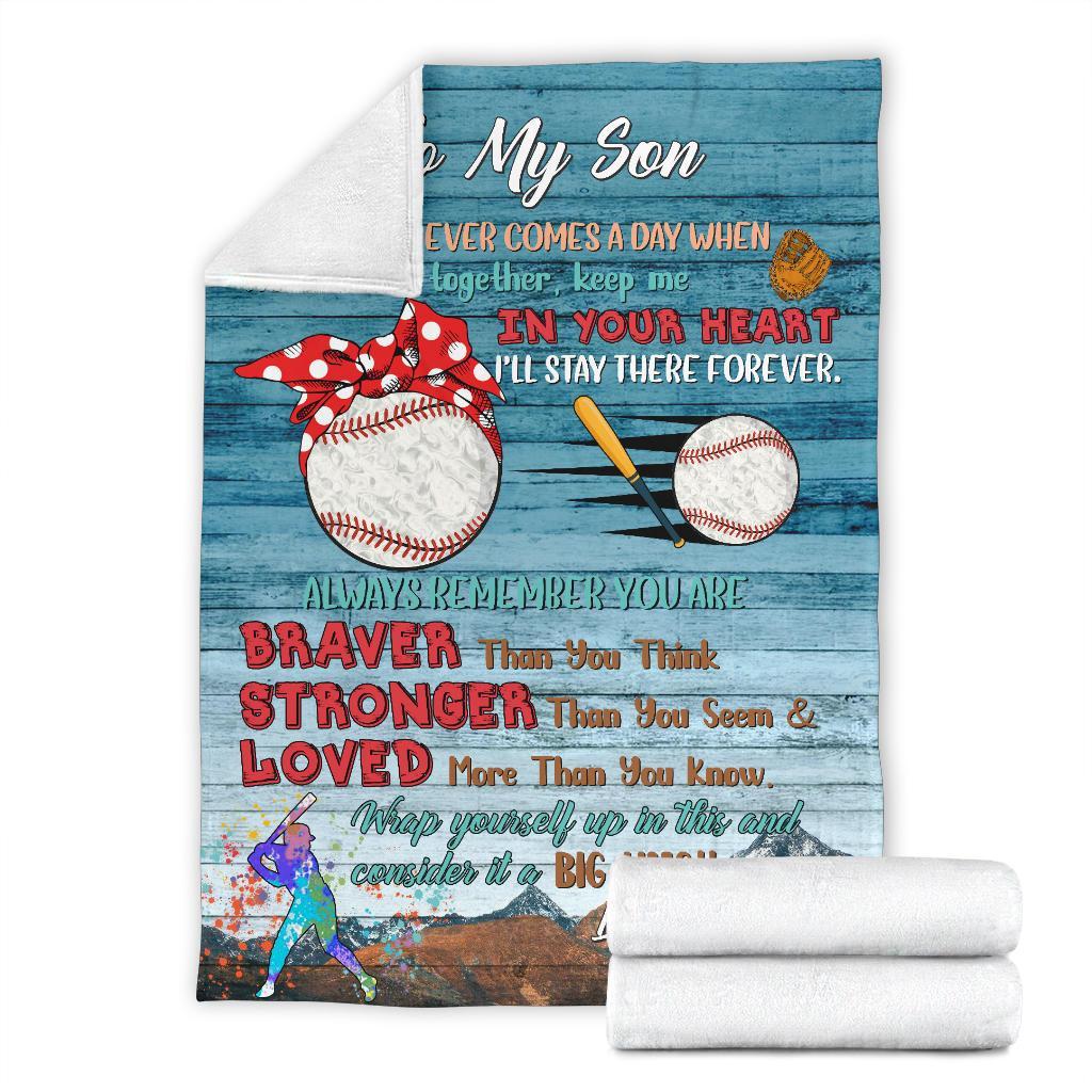 litzzy Personalied Baseball Consider It A Big Hug Fleece Blanket - Nh070820Oh Quilt Blanket   