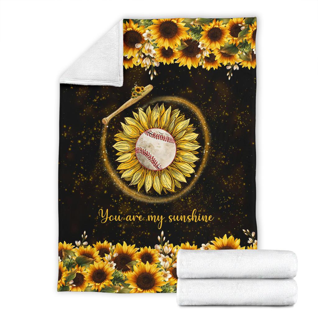 litzzy Baseball - You Are My Sunshine Fleece Blanket Nh200520Ki Quilt Blanket   