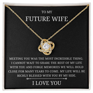litzzy To My Future wife - Meeting you - Gift For Wife Jewelry 18K Yellow Gold Finish Two Tone Box 