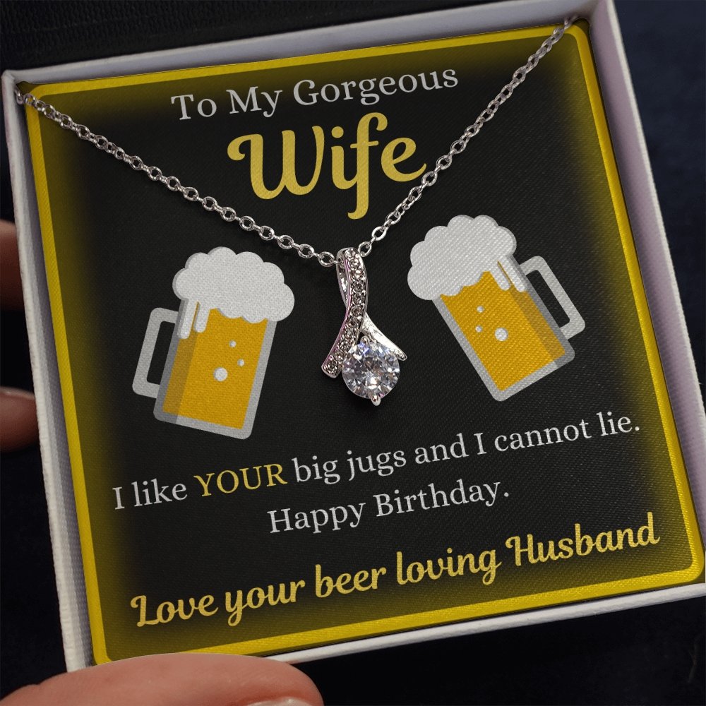 litzzy To My Gorgeous Wife - Big Jugs - Gift For Wife Jewelry   