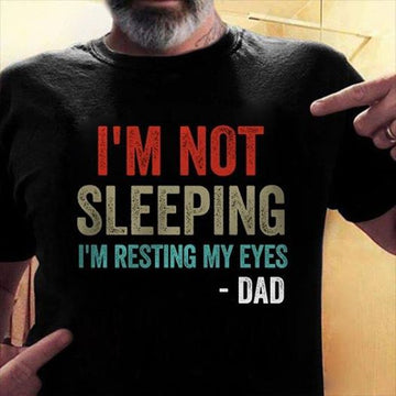 litzzy I'm Not Sleeping I'm Resting My Eyes Motorcycle T-Shirt | Made in US T-Shirt   