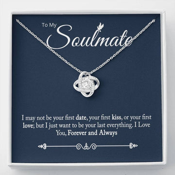 litzzy To My Soulmate - I Just Want To Be Your Last Everything - Love Necklace Gifts For Her, Jewelry Gift Her - Litzzy Knot Love Necklace Jewelry   