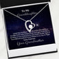 litzzy To My Granddaughter - Litzzy Forever Love Necklace - Necklace for Granddaughter from Grandmother Jewelry 14K White Gold Finish  