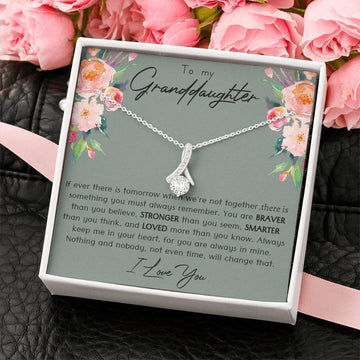 litzzy To My Granddaughter - Litzzy Alluring Beauty Necklace - Necklace for Granddaughter from Grandparents Jewelry Two-Toned Box  