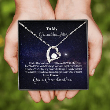 litzzy To My Granddaughter - Litzzy Forever Love Necklace - Necklace for Granddaughter from Grandmother Jewelry   