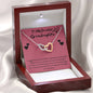 litzzy To My Granddaughter - Litzzy Interlocking Hearts Necklace - Necklace for Granddaughter from Grandma Jewelry Luxury Box  
