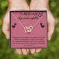 litzzy To My Granddaughter - Litzzy Interlocking Hearts Necklace - Necklace for Granddaughter from Grandma Jewelry   
