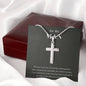 litzzy Cross, To My Man Necklace - Boyfriend/Husband Gift, Husband/Boyfriend Anniversary Gift, Husband Birthday Gift From Wife/Girlfriend, Partner - Litzzy Stainless Cross Necklace Jewelry   