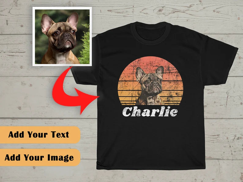 litzzy Custom Dog Vintage Shirt, Custom Pet Shirt, Dog Lover Gift, Dog Lover T-Shirt, Personalized Shirts, Dog Owner Shirt, Dog Photo Shirt, S-5XL T-shirt   