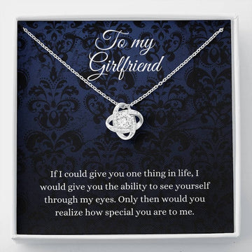 litzzy To My Girlfriend - Litzzy Love Knot Necklace - Girlfriend Jewelry, Girlfriend Birthday Gift, Anniversary Gift For Girlfriend - Necklace Gifts From Boyfriend Jewelry   