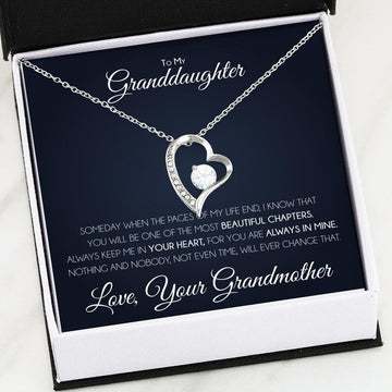 litzzy To My Granddaughter - Litzzy Forever Love Necklace - Necklace for Granddaughter from Grandmother Jewelry Standard Box  