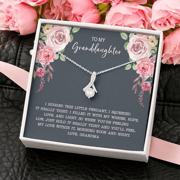 litzzy To My Granddaughter - Litzzy Alluring Beauty Necklace - Necklace for Granddaughter from Grandma Jewelry Two-Toned Box  