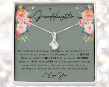 litzzy To My Granddaughter - Litzzy Alluring Beauty Necklace - Necklace for Granddaughter from Grandparents Jewelry   