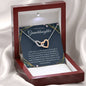litzzy To My Granddaughter - Litzzy Interlocking Hearts Necklace - Necklace for Granddaughter from Grandpa Jewelry Luxury Box  