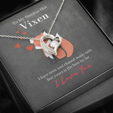 litzzy To My Smokin Hot Vixen - Wife Jewelry, Soulmate Gift, Gift For Girlfriend, Jewelry Gift For Her - Love Necklace Gifts, Anniversary Gift - Litzzy Forever Love Necklace Jewelry   