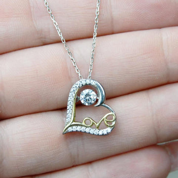 litzzy Always Remember How Proud I Am Of You, Litzzy To My Beautiful Daughter 925 Silver Heart Necklace Jewelry   