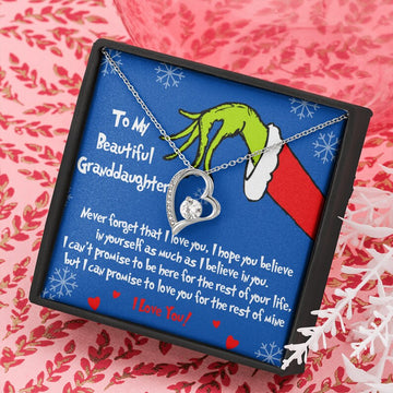 litzzy To My Granddaughter - Litzzy Forever Love Necklace - Necklace for Granddaughter from Grandparents Jewelry   