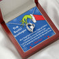litzzy To My Granddaughter - Litzzy Forever Love Necklace - Necklace for Granddaughter from Grandparents Jewelry Mahogany Style Luxury Box (W/LED)  