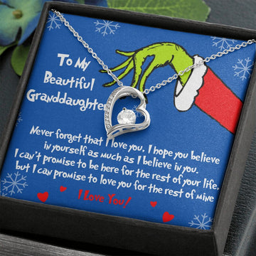 litzzy To My Granddaughter - Litzzy Forever Love Necklace - Necklace for Granddaughter from Grandparents Jewelry Standard Box  