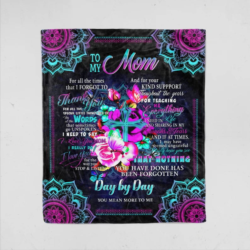 litzzy Personalized To My Mom Blanket, You Are The Best Mother, Throw Blanket For Mother, Mom, Grandma Fleece Blanket Style 4 FLEECE - 30x40 
