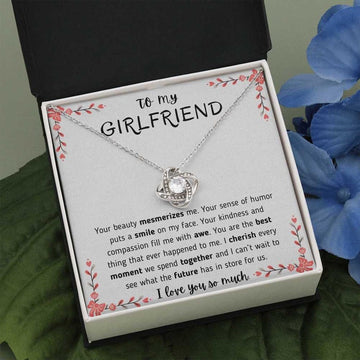 litzzy To My Girlfriend Necklace Gift - Birthday Necklace Gift For Girlfriend, Anniversary Jewelry Gift For Girlfriend - Litzzy Love Knot Necklace Jewelry   