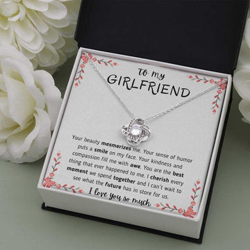 litzzy To My Girlfriend Necklace Gift - Birthday Necklace Gift For Girlfriend, Anniversary Jewelry Gift For Girlfriend - Litzzy Love Knot Necklace Jewelry   