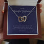 litzzy To My Girlfriend - Litzzy Interlocking Hearts Necklace - Birthday Gift For Girlfriend, Anniversary Gift For Girlfriend, Necklace Gift For Girlfriend - I Love You To The Moon Necklace Jewelry Interlocking Heart Necklace Luxury Box w/ LED 
