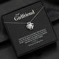 litzzy To My Girlfriend - Girlfriend Gift, Valentines Day Gift, Anniversary Gift for Girlfriend, Girlfriend Birthday Gift - Litzzy Love Knot Necklace Jewelry 14K White Gold Finish Standard Box 