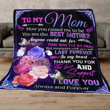 litzzy Personalized To My Mom Blanket, You Are The Best Mother, Throw Blanket For Mother, Mom, Grandma Fleece Blanket Style 1 FLEECE - 30x40 