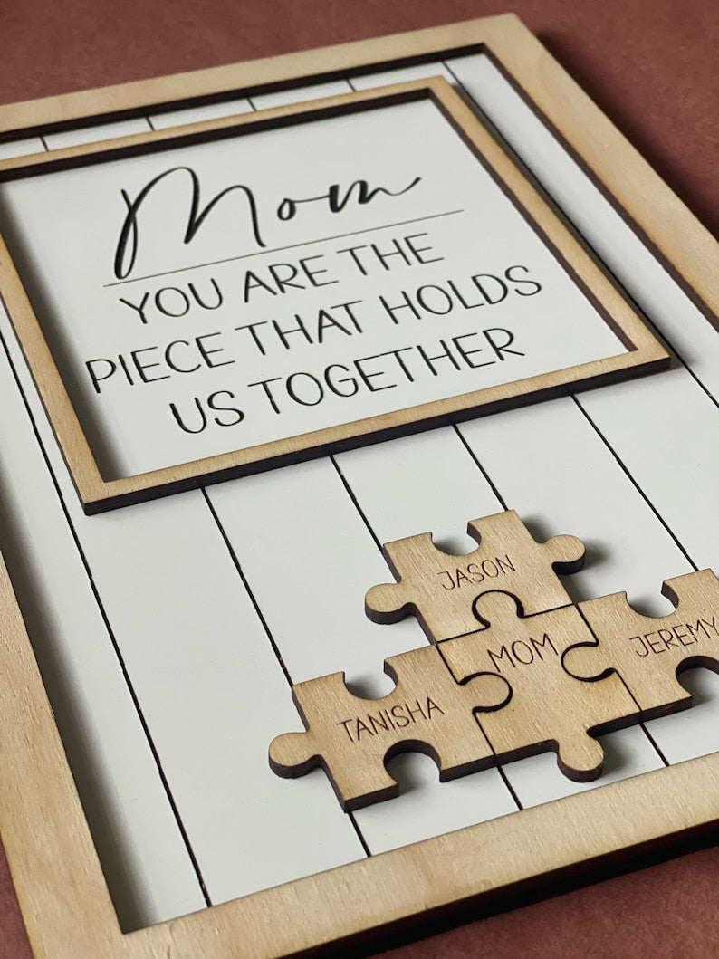 litzzy Mothers Day Gift, Gifts for Mom, Mother's Day Gift, Mothers Day Puzzle Sign, Mothers Day Gift from Daughter, Gift for Grandmother Puzzle Frame   